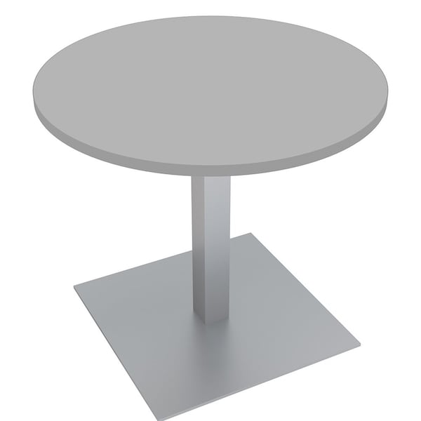 34 in W, 34 in L, 29 in H, Engineered Wood Top, Grey